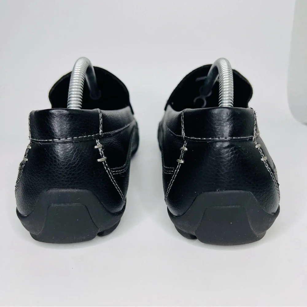 Tommy Hilfiger Men’s Dathan Black Vegan Leather Driving Slip On Loafers …